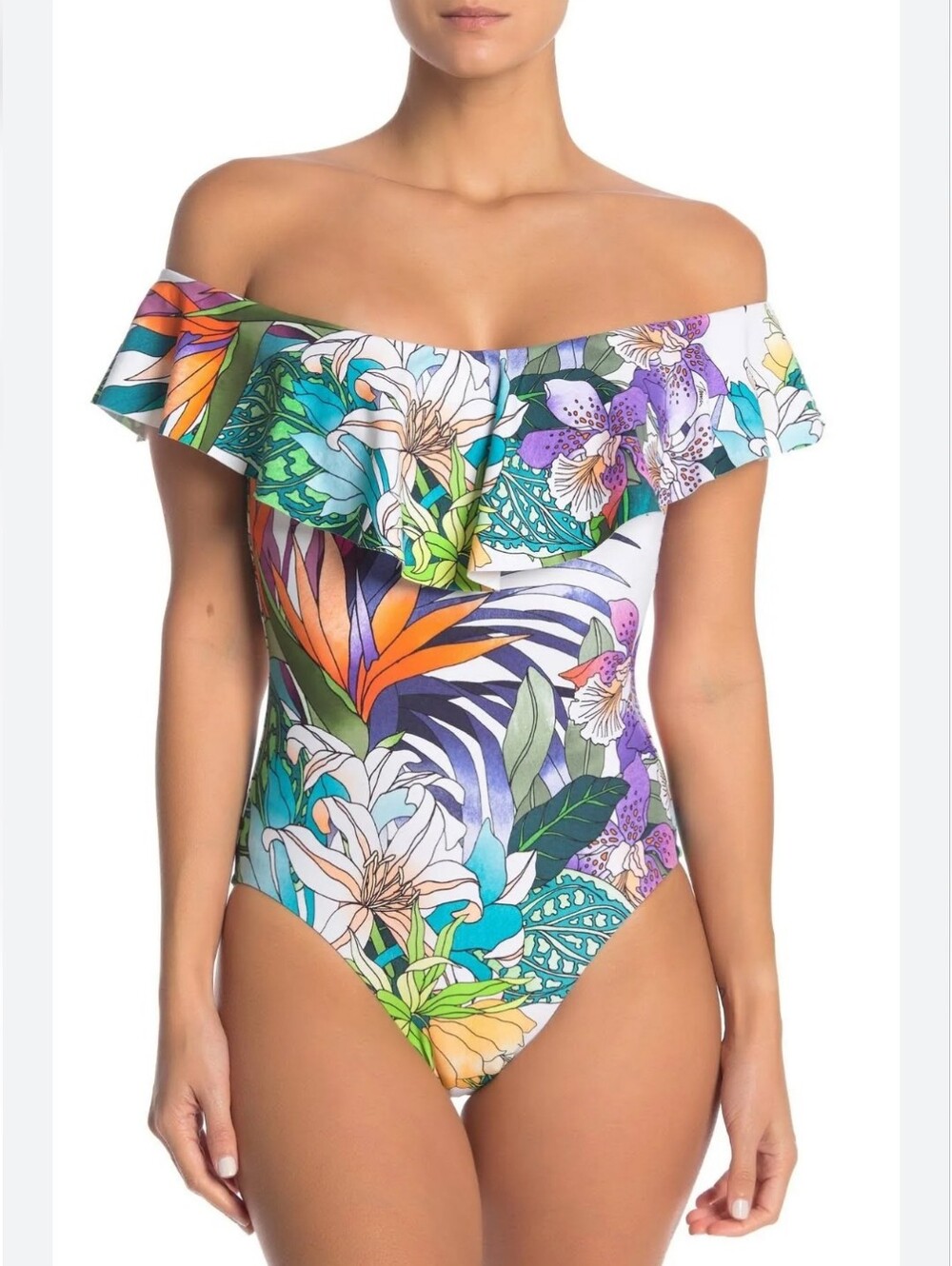 Trina Turk Women's Amazonia Off The Shoulder One Piece